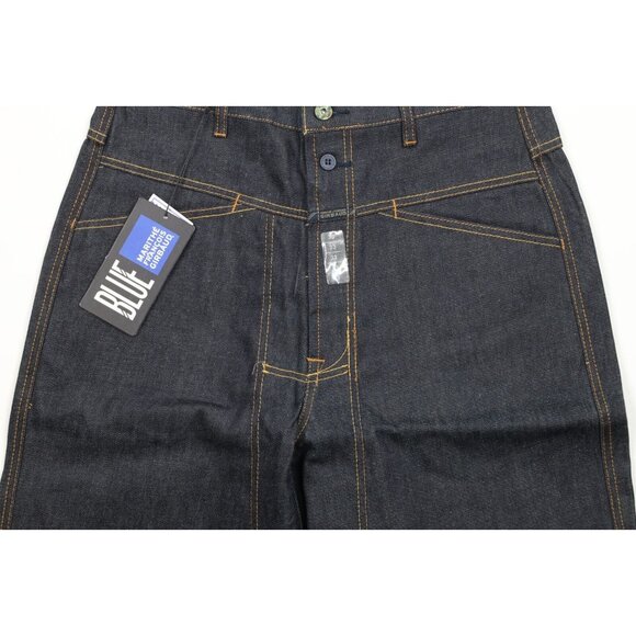 NOS Vtg 90s Marithe Francois Girbaud Mens 33 Baggy Denim Jean Shorts Raw Blue - Picture 3 of 10